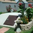 landscaped storm shelter